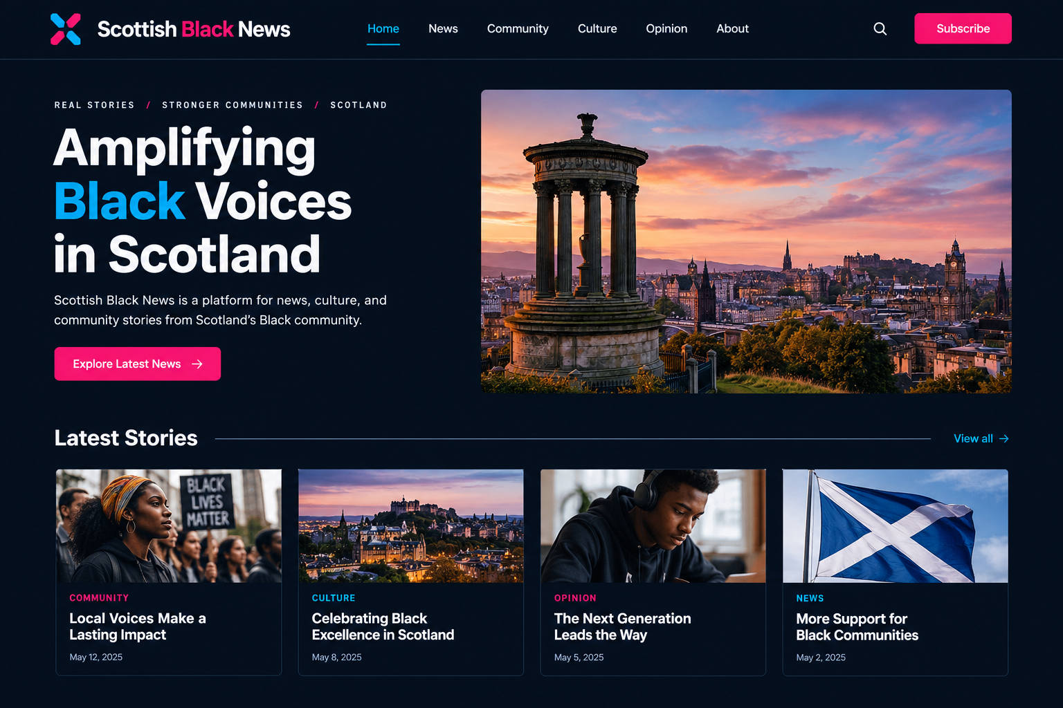 Scottish Black News Website